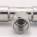 Pièce en T, pressée, F/F(filetage intérieur)/F 22_1/2"_22