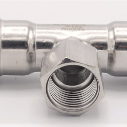 Pièce en T, pressée, F/F(filetage intérieur)/F 22_1/2"_22