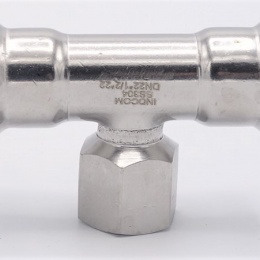 Pièce en T, pressée, F/F(filetage intérieur)/F 22_1/2"_22