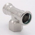 Pièce en T, pressée, F/F(filetage intérieur)/F 22_3/4"_22