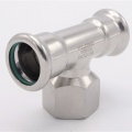 Pièce en T, pressée, F/F(filetage intérieur)/F 22_3/4"_22