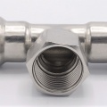 Pièce en T, pressée, F/F(filetage intérieur)/F 22_3/4"_22