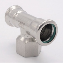 Pièce en T, pressée, F/F(filetage intérieur)/F 22_3/4"_22