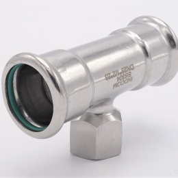 Pièce en T, pressée, F/F(filetage intérieur)/F 28_1/2"_28