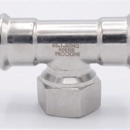 Pièce en T, pressée, F/F(filetage intérieur)/F 28_1"_28