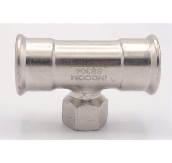 Pièce en T, pressée, F/F(filetage intérieur)/F 35_3/4"_35