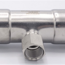 Pièce en T, pressée, F/F(filetage intérieur)/F 42_1/2"_42
