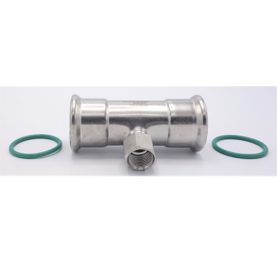 Pièce en T, pressée, F/F(filetage intérieur)/F 42_1/2"_42