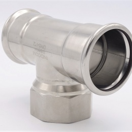 Pièce en T, pressée, F/F(filetage intérieur)/F 54_2"_54, raccords a sertir