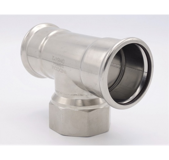 Pièce en T, pressée, F/F(filetage intérieur)/F 54_2"_54, raccords a sertir