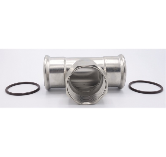 Pièce en T, pressée, F/F(filetage intérieur)/F 54_2"_54