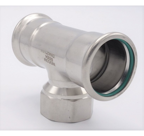 Pièce en T, pressée, F/F(filetage intérieur)/F