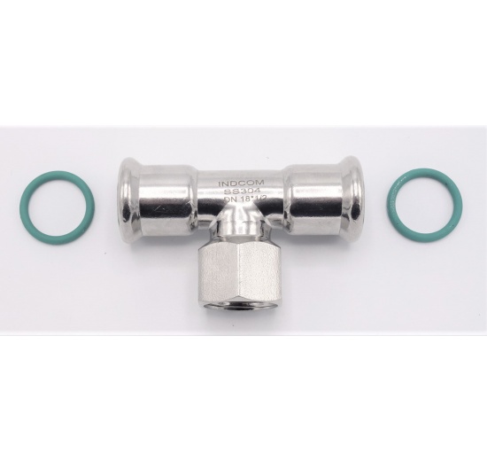 Pièce en T, raccords a sertir, F/F(filetage intérieur)/F | 18_1/2"_18