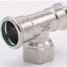 Pièce en T, raccords a sertir, F/F(filetage intérieur)/F 28_1"_28