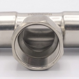 Pièce en T, raccords a sertir, F/F(filetage intérieur)/F 35_1 1/4"_35