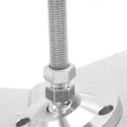 Pieds en acier inoxydable, réglables en hauteur, avec articulation D100/M16/100 mm