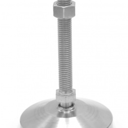 Pieds en acier inoxydable, réglables en hauteur, avec articulation D80 M12 100 mm