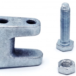 pince à poutre galvanisée pour la fixation de tiges filetées