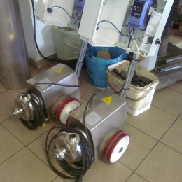 Pompe mobile centrifuge avec roue ouverte