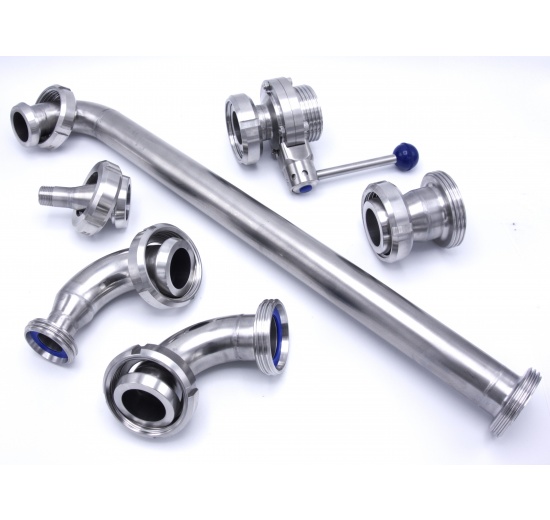 potrubní díly připok´jení mlékárenské šroubení