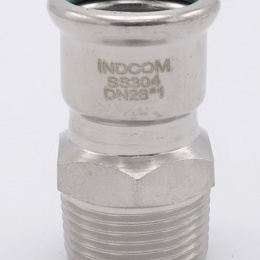 Přechodka lisovací/závit vnější 28 mm_1" nerez