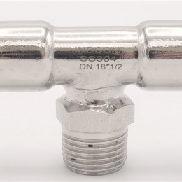 raccords a sertir, Pièce en T, pressage, F/M (filetage extérieur)/F | 18_1/2"_18