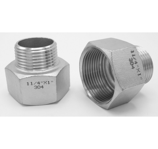 Réduction de filetage de l'interieurde/ l'extérieur type 324, 5/4"x1" acier inoxydable