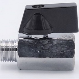 Robinet à boisseau sphérique MINI en laiton à débit réduit, monobloc, fileté