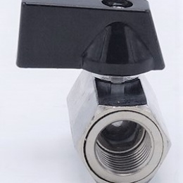 Robinet à boisseau sphérique MINI en laiton à débit réduit, monobloc, fileté