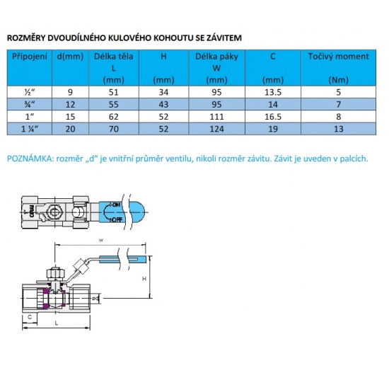 Robinet à tournant sphérique, acier inox avec débit réduit, monobloc, fileté| 1 1/4”_dimensions