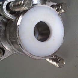 Robinet à tournant sphérique, acier inox avec plein débit, en trois parties, soudé