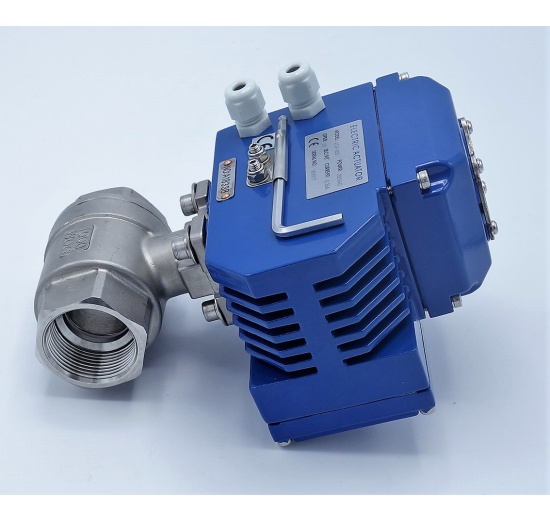 Robinet à tournant sphérique, acier inox, en deux parties avec adaptateur pour propulsion