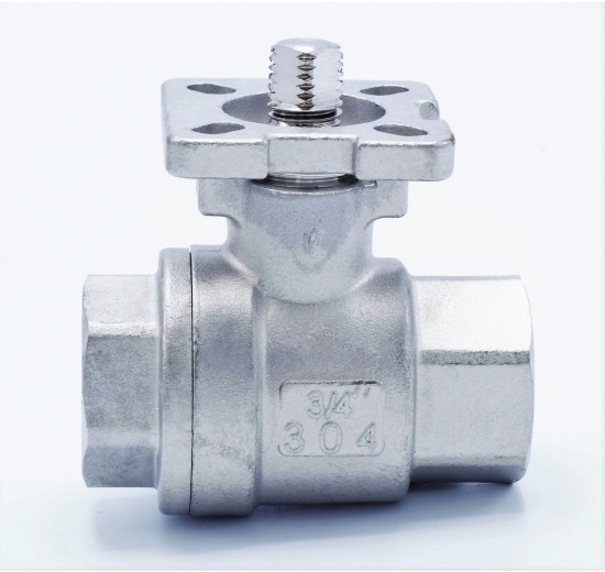 Robinet à tournant sphérique, acier inox, en deux parties avec adaptateur pour propulsion | 3/4”