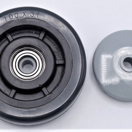 Roulettes de transport, acier inoxydable, diamètre 125 mm