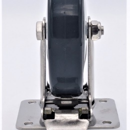 Roulettes de transport, acier inoxydable, diamètre 125 mm