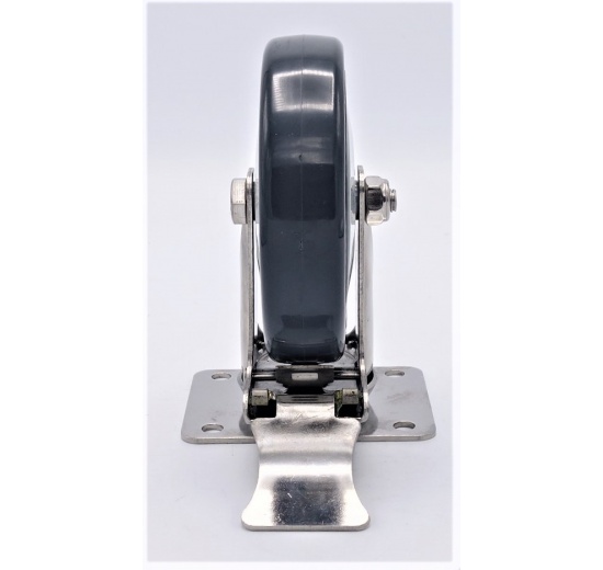 Roulettes de transport, acier inoxydable, diamètre 125 mm