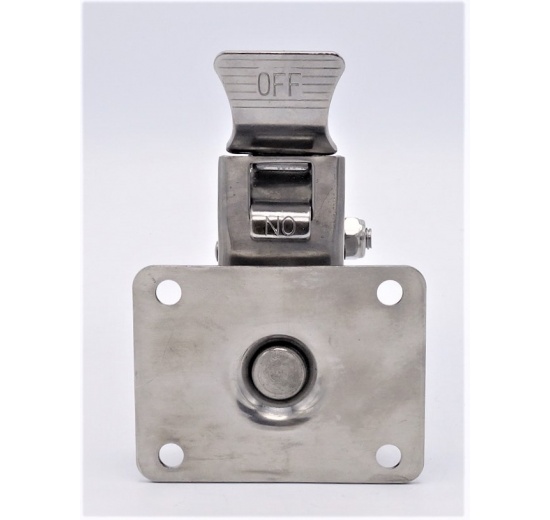 Roulettes de transport, pivotantes, acier inoxydables, diamètre 125 mm, avec frein