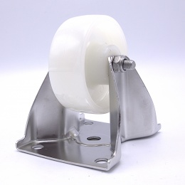 Roulettes de transport, solides, acier inoxydables, diamètre 80 mm