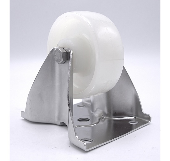 Roulettes de transport, solides, acier inoxydables, diamètre 80 mm