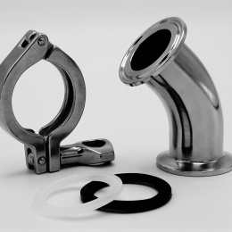 sanitaire Coude à 45° tri clamp