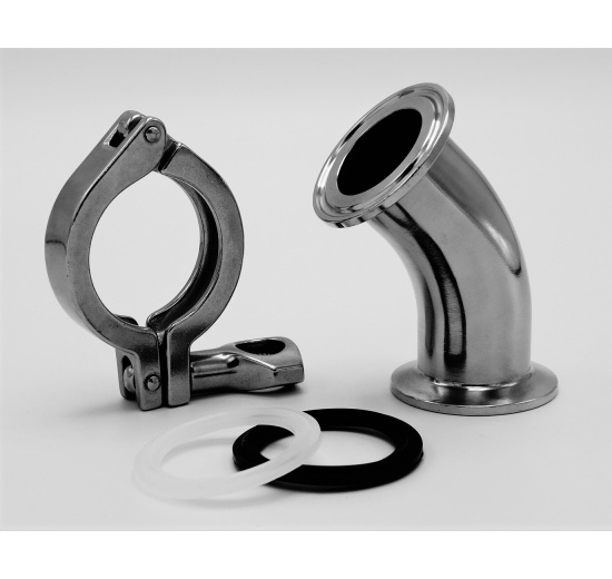 sanitaire Coude à 45° tri clamp