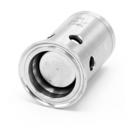 Soupape de sécurité 0-2,5 bar Connexion CLAMP 50,5 mm, acier inoxydable AISI 304