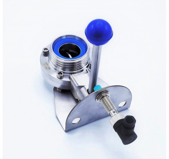 Support de capteur à induction pour vannes papillon à commande manuelle