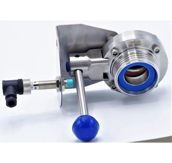 Support de capteur à induction pour vannes papillon à commande manuelle