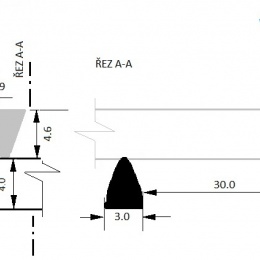 Tamis à fentes soudé en inox - un dessin