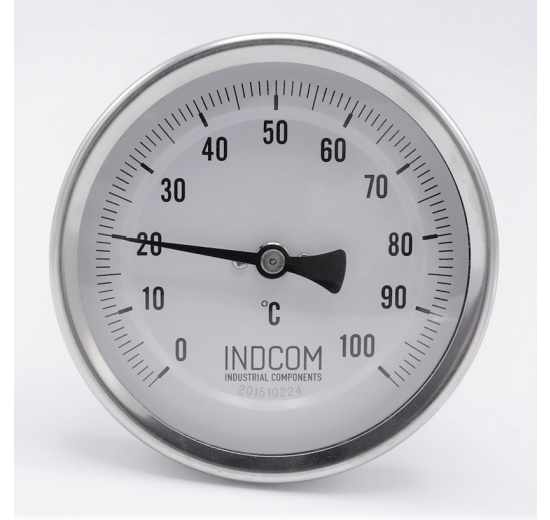 Thermomètres bimétalliques en acier inoxydable, tige d'immersion de réservoir, connexion angulaire