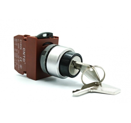 Tlačítko centrál STOP s klíčem, černé