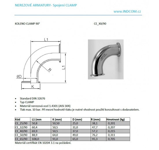 tri clamp coudes 90°clamp