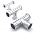 Tri CLAMP DIN 32676  equal tees Joint sanitaire en acier inoxydable 304