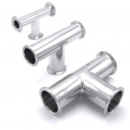 Tri CLAMP DIN 32676  equal tees Joint sanitaire en acier inoxydable 304